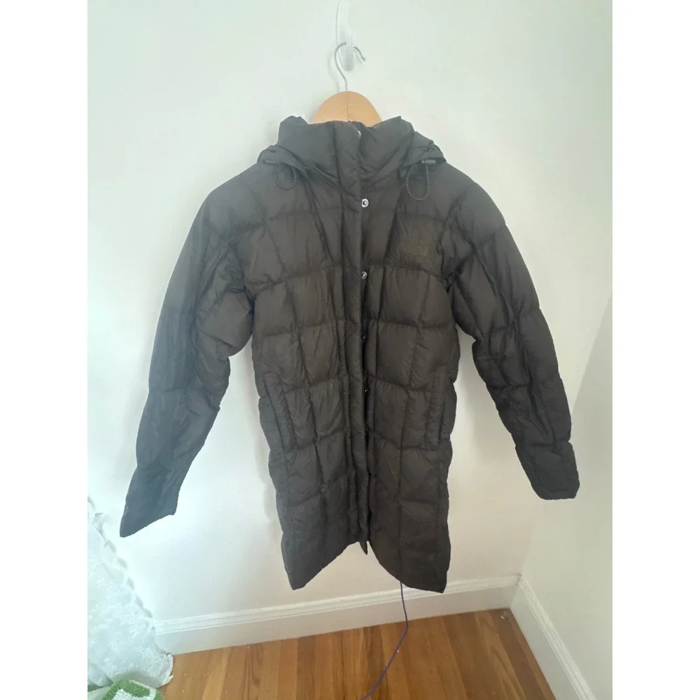 The North Face Metropolis 600‎ Down Parka Brown Hooded Puffer Jacket Womens S